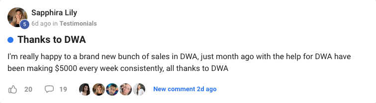 Sapphira Lily – $5,000 weekly income - Digital Wealth Academy Reviews -