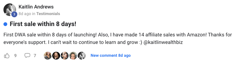 Kaitlin Andrews – First DWA sale in 8 days