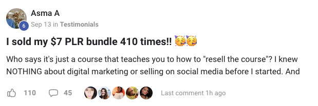 Asma A – 410 sales of $7 bundle