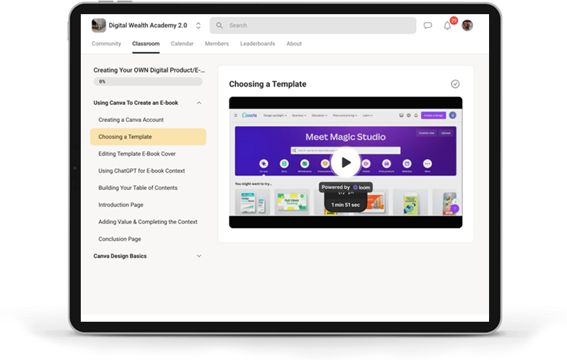 Digital Wealth Academy Classroom How to build Digital Income Streams